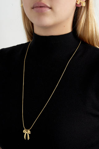 Bijoutheek Collier Lang Glad Strikje