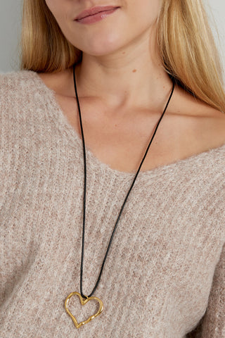 Bijoutheek Collier Hart Touw Verstelbaar