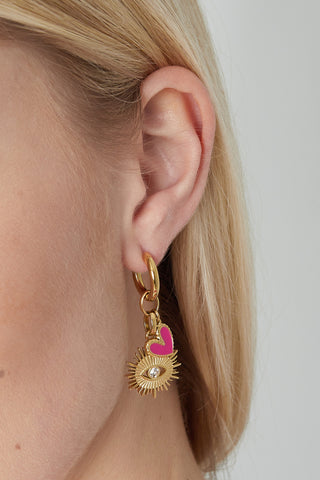 Bijoutheek Oorhangers Hart Oog