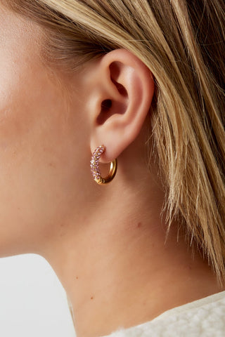 Bijoutheek Oorringen Strass Steentjes Crystal