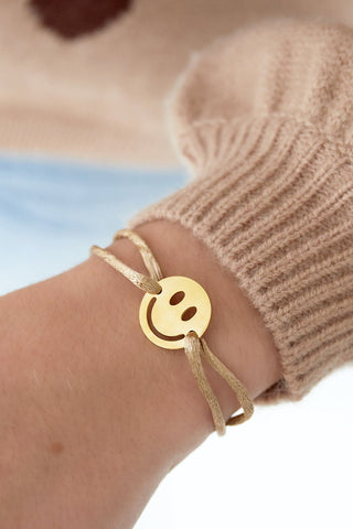 Bijoutheek Armband (Sieraad) Koord Smiley Vriendschap