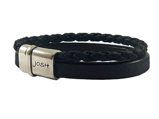 Koop zwart Josh Men's Bracelet - 9264 -BRA-VB-COGNAC (LENGTH 20.5-23CM)