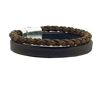 Josh Men's Bracelet - 9264 -BRA-VB-COGNAC (LENGTH 20.5-23CM)