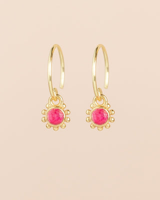 Muja Juma Oorhangers Firefly ruby 3mm round