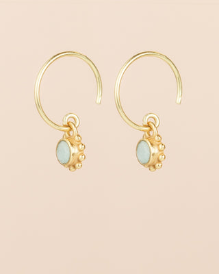 Muja Juma Oorknoppen Firefly amazonite round