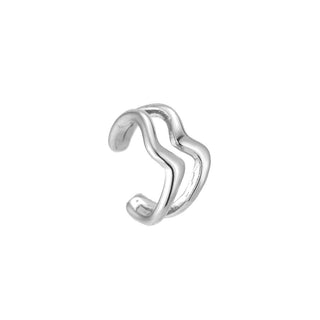 Kopen zilver Bijoutheek Earcuff Dubbel Golf