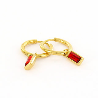 Kalli oorhangers ovaal goud zirkonia (13MM)
