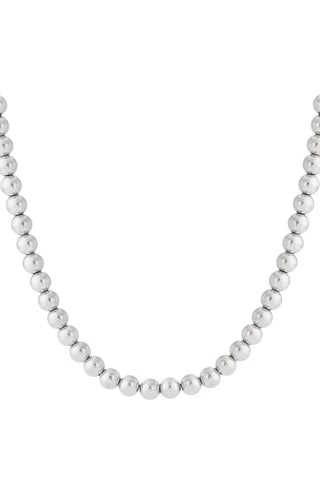 Kopen zilver Bijoutheek Collier Ballen Hol 12mm