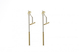 Karma Pull Through Earring Square Tubes