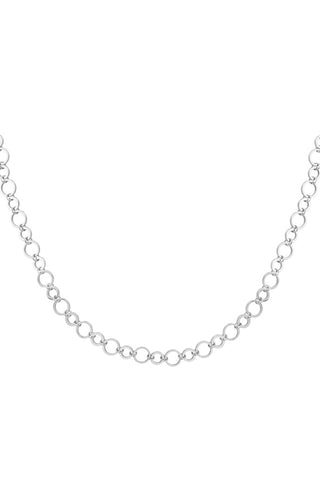 Kopen zilver Bijoutheek Collier Open cirkels