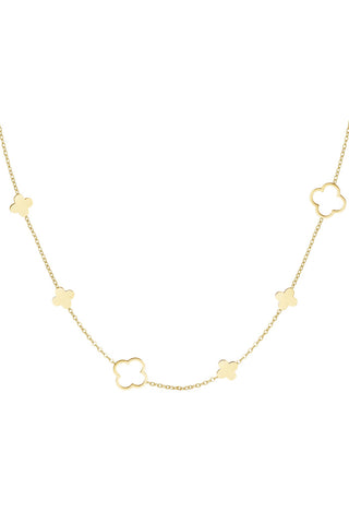Bijoutheek Collier Klavers open closed