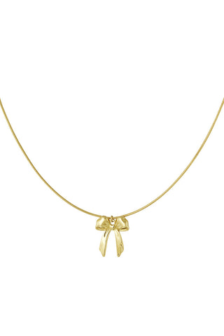 Bijoutheek Collier Lang Glad Strikje