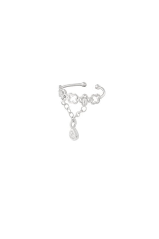 Bijoutheek Earcuff Klavers Chain Steentje