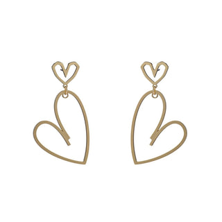 Go Dutch Label Oorhangers 2 open hearts