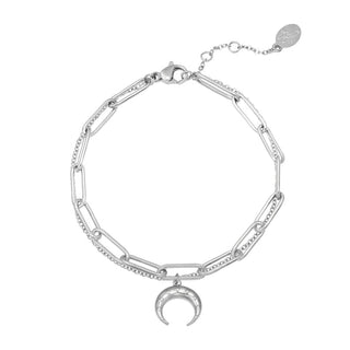 Kopen zilver Yehwang Armband schakel tijger tand