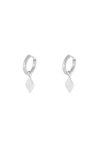 Bijoutheek Oorhangers Ruit diamant