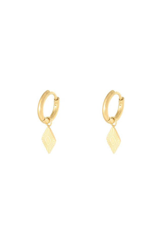 Bijoutheek Oorhangers Ruit diamant