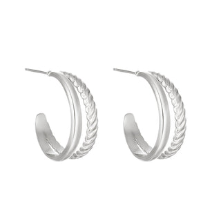 Kaufen silber Yehwang-Ohrring mit Doppelring