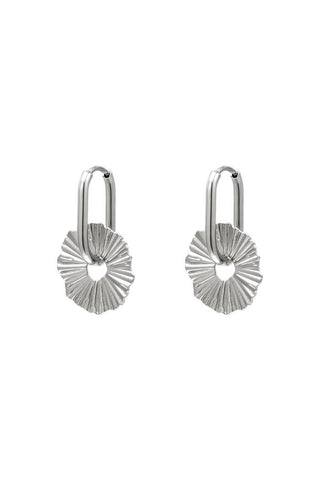Kopen zilver Bijoutheek Oorhangers Abstract flower