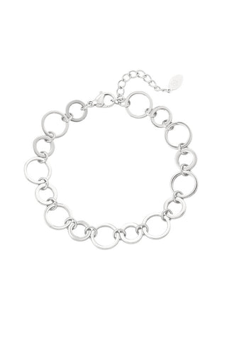 Kopen zilver Bijoutheek Armband (Sieraad) Open cirkels