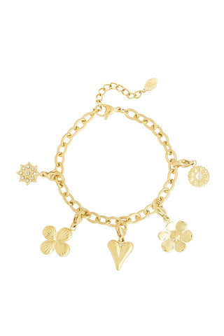 Bijoutheek Armband (Sieraad) Heart Flowers