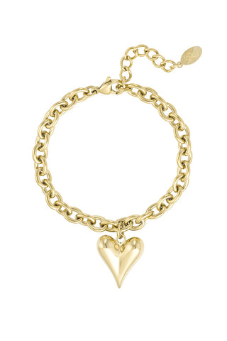 Bijoutheek Armband (Sieraad) Hart Schakel Ketting