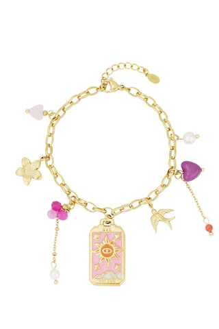 Bijoutheek Armband (Sieraad) Love Pink Zon