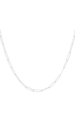 Bijoutheek Collier Schakels Gehamerd