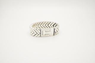 JOSH Silver colored/brown bracelet 24966-BRA-BLACK (LENGTH: 21.5-23.5CM)