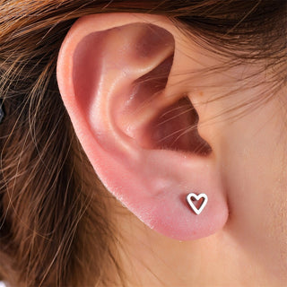 Kopen zilver Go Dutch Label Oorknoppen Heart