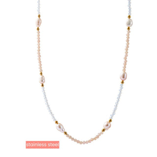 Kopen wit Go Dutch Label Collier pearl en beads