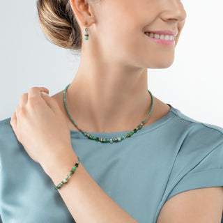 Coeur de Lion Necklace Mini Cubes green