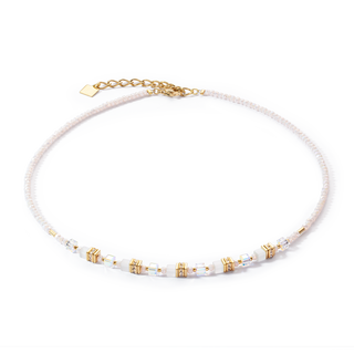 Coeur de Lion Mini Cubes necklace gold white