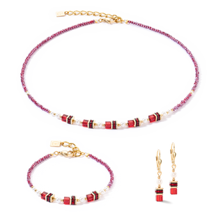 Coeur de Lion Geocube Earring Iconic Nature Chain dopamine