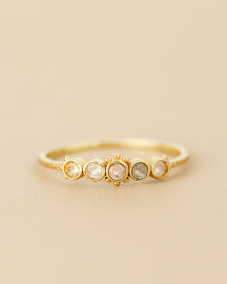Muja Juma Ring (sieraad) Ring size 52 Caterpillar labradorite 2mm round
