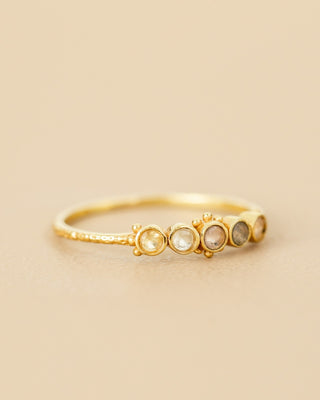 Muja Juma Ring (sieraad) Ring size 56 Caterpillar labradorite 2mm round