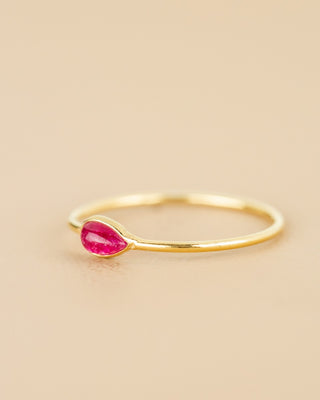 Muja Juma Ring (sieraad) Baeus size 54 ruby 3x5mm drop