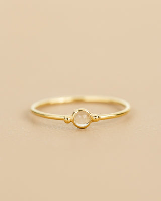 Muja Juma Ring (sieraad) Cricket size 52 yellow topaz 4mm round