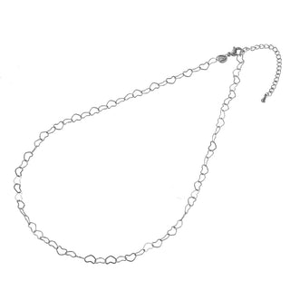 Kopen zilver Go Dutch Label Collier hartjes chain
