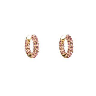 Kopen roze Go Dutch Label Oorringen Shine all around