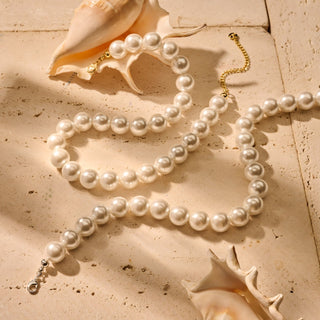 Biba Collier Parels Wit 14mm