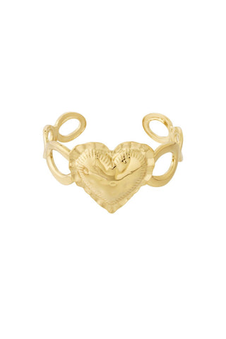 Bijoutheek Armband (Sieraad) Chuncky Heart Bangle
