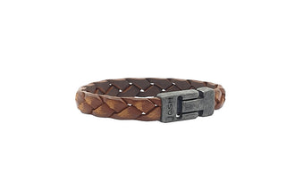 Koop cognac JOSH Brown Bracelet 24001-BRA-BROWN (LENGTH: 20.5-22.5 CM)