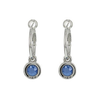 Kopen royal-blue Biba Oorhangers Zilver met gekleurde steen Groot