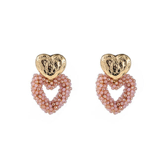 Go Dutch Label Oorknoppen double heart beads