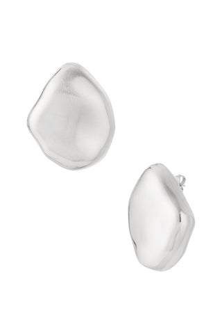 Kopen zilver Bijoutheek Oorknoppen Abstract Geborsteld