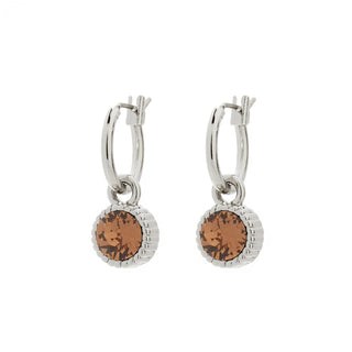 Kopen light-smoked-topaz Biba Oorhangers Zilver met gekleurde steen