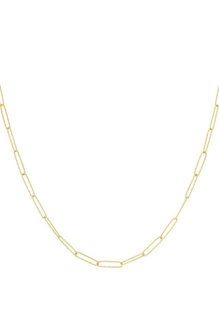 Kopen goud Bijoutheek Collier Schakels Gehamerd