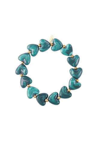 Bijoutheek Armband (Sieraad) Hart Kralen