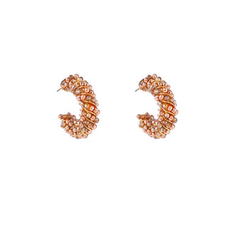 Go Dutch Label Ear studs twisted beads hoop